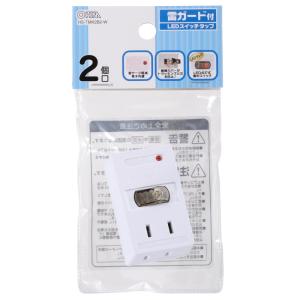 オーム電機 雷ガード付LEDスイッチタップ 2...の詳細画像1