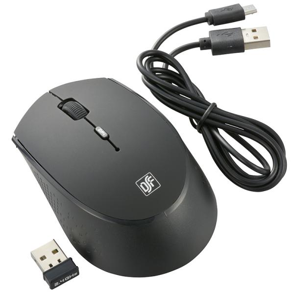 オーム電機 充電できるワイヤレスマウス ブラック01-3760 PC-SMQ379-K[パソコン・ス...