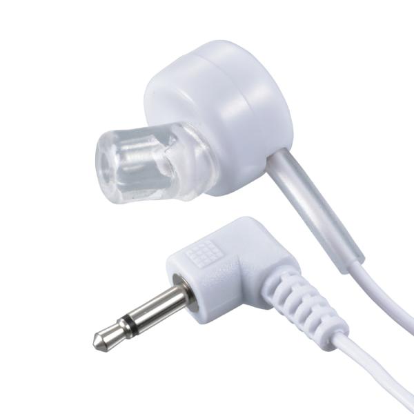 オーム電機 片耳モノラルイヤホン φ2.5 L型 ラジオ用 1m 白03-3162 EAR-B251...