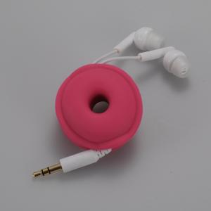 オーム電機 イヤホン用コードリール ピンク03...の詳細画像1
