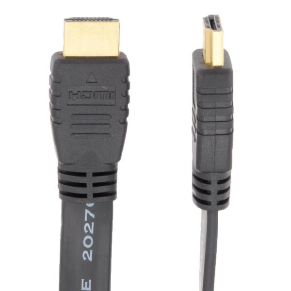 オーム電機 HDMI フラットケーブル 2m05-0275 VIS-C20F-K[AVケーブル:HD...