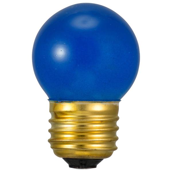 オーム電機 ミニボール球 E26 7W ブルー06-0423 LB-G467-A[白熱球:白熱電球カ...