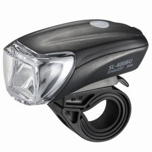 オーム電機 充電式LEDフロントライト SPARKLED07-6376 SL-400BU-K[電池式ライト:自転車用ライト]