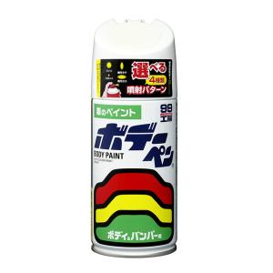 ソフト99コーポレーション ボデーペン 300ml T195 トヨタ／レクサス 058 ホワイト 08195 [スプレー塗料 傷消し 補修 車用]｜hc7