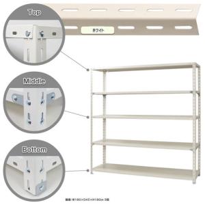 キタジマ スマートラック 幅80×奥行40×高さ150cm 4段 ホワイト NSTR