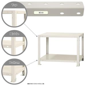 キタジマ スマートラック 幅80×奥行40×高さ150cm 4段 ホワイト NSTR