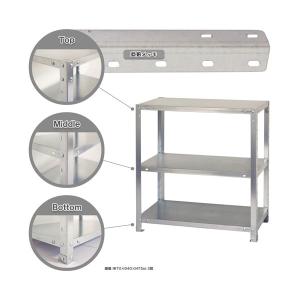 キタジマ スチールラック スマートラック 亜鉛メッキ 3段  Z-NSTR-156