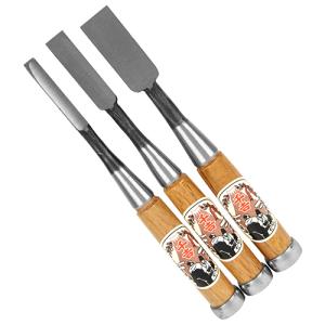 千吉 本鍛造 鑿 3本セット 追入のみ 大工道具 ノミ 木材加工工具 : S.S
