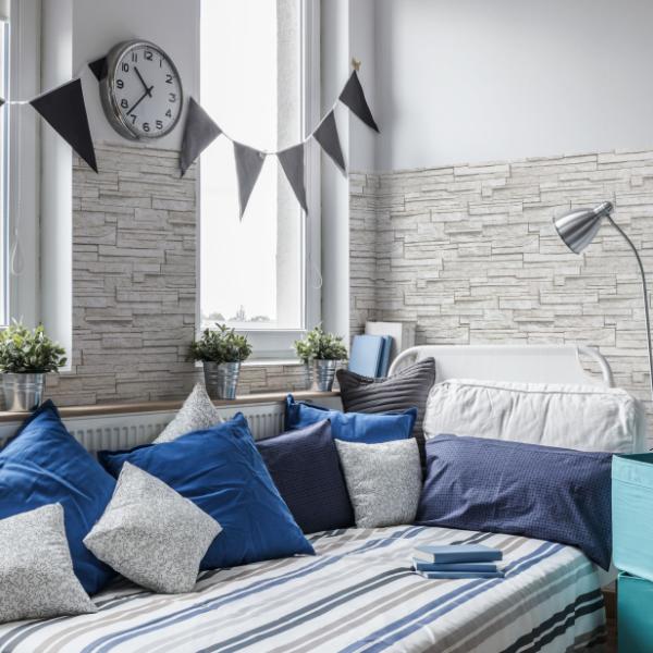 明和グラビア 貼ってはがせる壁紙シート 石目 250cm×45cm WAS-103 W (リメイクシ...