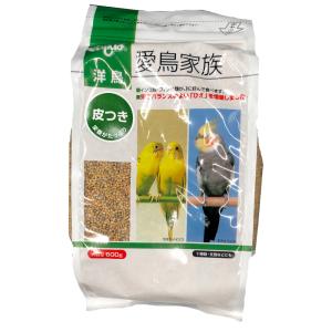 くいしんぼ 愛鳥家族 洋鳥用 餌皮付 600g 森光商店  (鳥のえさ ペットフード)｜hc7