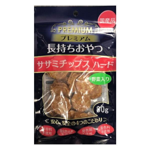 プレミアム長持ちおやつ ササミチップス 野菜 80g 森光商店 [ドッグフード ドライフード エサ ...
