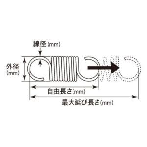 引きバネ 0.45×4×18mm 2本入 E6...の詳細画像2