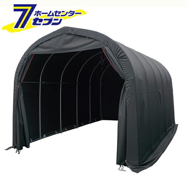 パイプ車庫 一式 埋め込み式 軽自動車用 (幕色：OX オックスフォード /ブラック) Quick ...