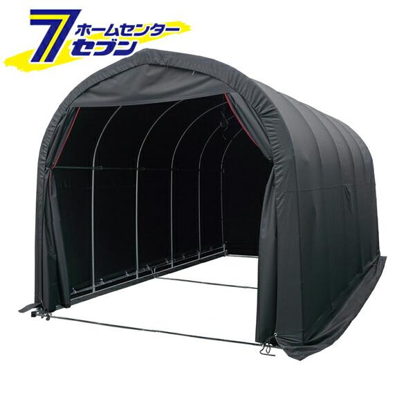 パイプ車庫 一式 ベース式 軽自動車用 (幕色：OX オックスフォード /ブラック) Quick  ...