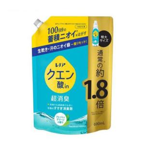 レノア クエン酸in 超消臭 すすぎ消臭剤 フレッシュグリーン 詰め替え 特大 (690ml)  (衣類 すすぎ 消臭剤 P&G)｜hc7