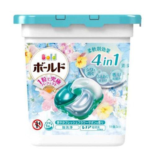 ボールド 洗濯洗剤 ジェルボール4D フレッシュフラワーサボン 本体 (11個入)  (柔軟剤 消臭...
