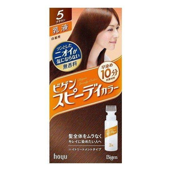 ホーユー ビゲン スピィーディーカラー 乳液 5 (ブラウン) 40g+60mL ホーユー [ヘアカ...