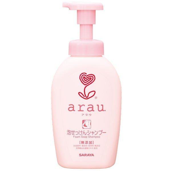 arau アラウ.泡せっけんシャンプー 本体 泡ポンプ付 (500mL) サラヤ