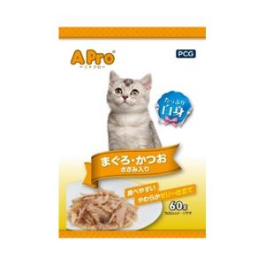森光商店 Apro 猫パウチ おかか入り おやつ 60g×12本 [セミモイスト