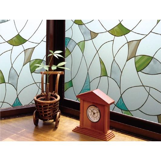 窓飾りシート(ガラスフィルム) 92x90cm GH-9203 明和グラビア [窓 目隠し UV紫外...