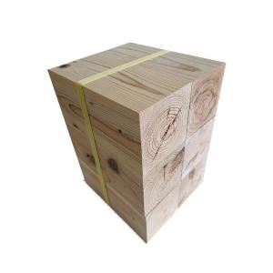 杉ブロック 直方体 90mm×90mm×200mm 6個セット  織田商事