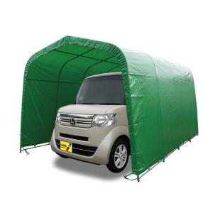 南栄工業 パイプ車庫 2740UMG  軽自動車用前後幕なし