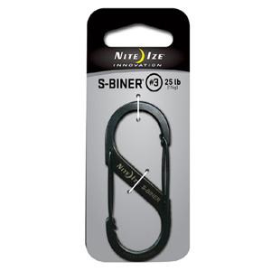 （メール便可）NITEIZE ナイトアイズ S-BINER エスビナー #3 ブラックチタン 66mm×28mm 使用荷重11kg｜hcbrico