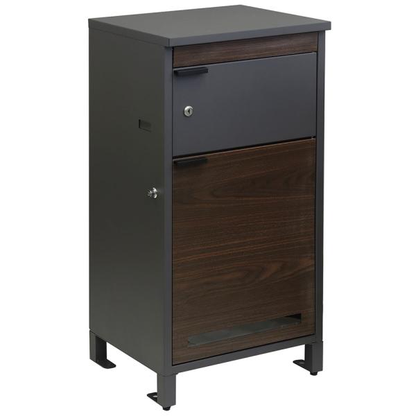 （メーカー直送）MOJYU 宅配ボックス付ポスト Maisie メイジー ダークグレー PBX-05...