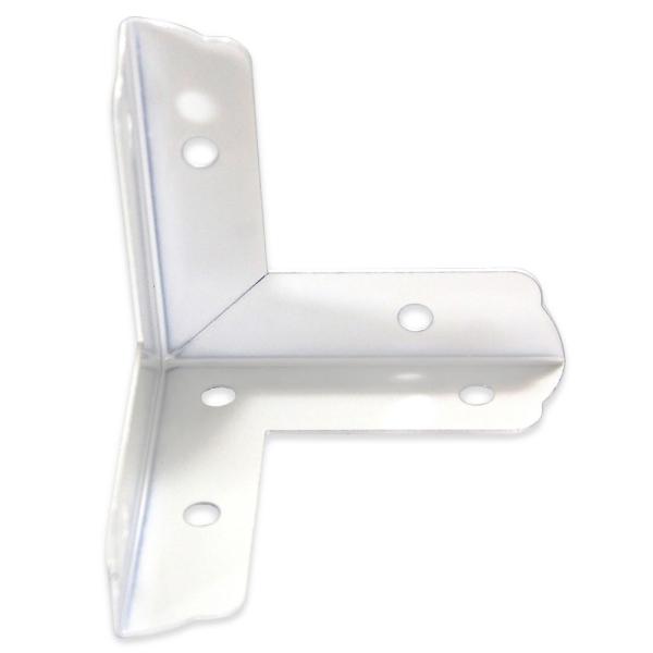 WAKI 和気産業 カラー隅金 三方面 白 47X47mm IH-035