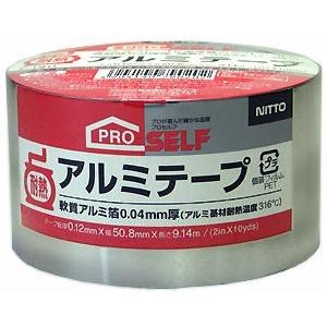 ニトムズ NITTO PRO SELF 耐熱 アルミテープ J3020 P-11HT テープ総厚0.12mm×幅50.8mm×長さ9.14m｜hcbrico