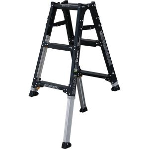 大型アルミ製伸縮脚付足場台、脚立  アルインコ CSR-150 ALINCO（アルインコ） 脚立 アルミ 上部操作式 伸縮天板 伸縮脚付 足場