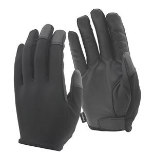 （メール便可）おたふく手袋 FUBAR フーバーシンセティックレザーグローブ FB-64 L インサイドベルトモデル ブラック｜hcbrico
