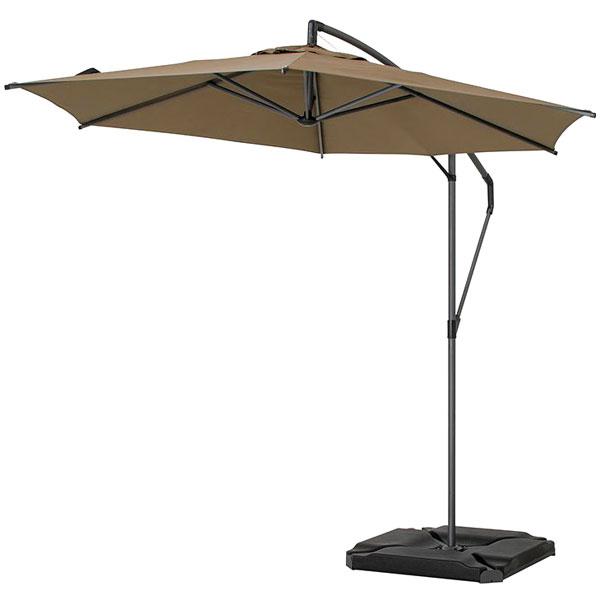 （メーカー直送）タカショー EGプッシュハンギングパラソル 2.5m カーキ SHR-H05K