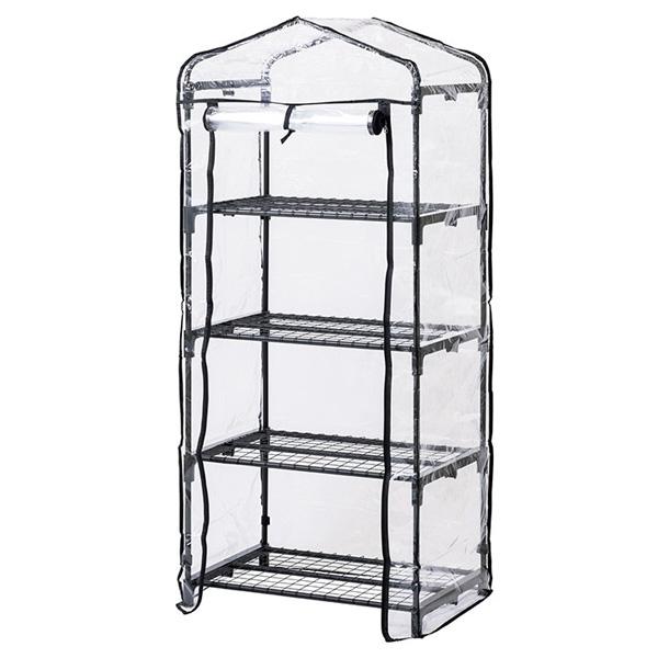 タカショー ビニール温室 4段 チャコールグレー GRH-03CG