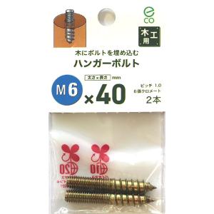 八幡ねじ ハンガーボルト M6×40 2本入