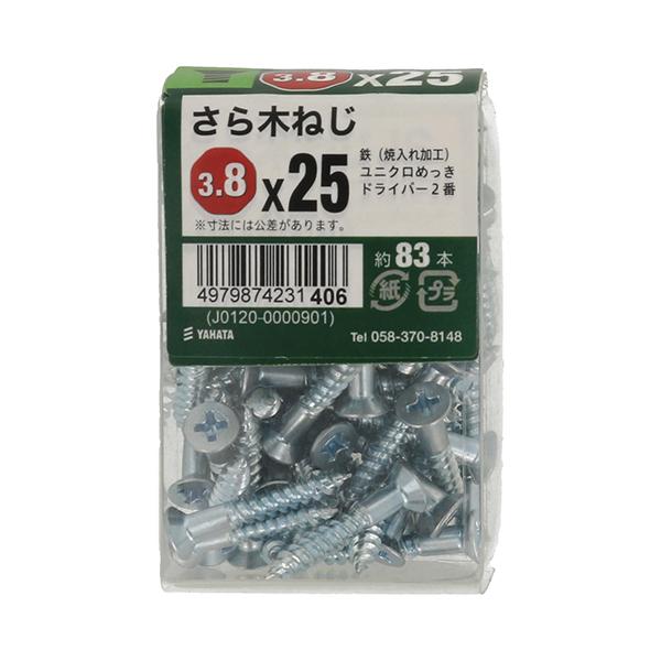 八幡ねじ さら木ねじJS 3.8×25 約83本入