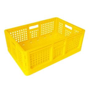 黄色 スタッキング収納ボックス折り畳みコンテナ10個 折りたたみ