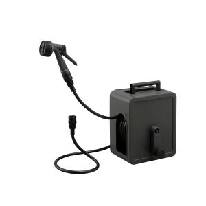 フルカバー コンパクト ホースリール １５ｍ ＦＣＨ−１５Ｍ ダークグレー 園芸 ホース 屋外用 アイリスオーヤマ