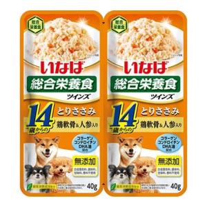 ＩＮＡＢＡ ＴＷＩＮＳ１４歳からのとりささみ 鶏軟骨＆人参入り 犬用フードウェット ドッグフード いなばペットフード (コンパクト便可)