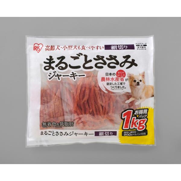 まるごとささみ ジャーキー 細切り １ｋｇ ペットフード 犬用 アイリスオーヤマ