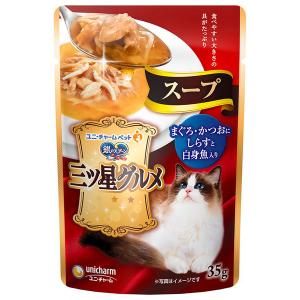 ユニチャーム 三ツ星グルメパウチ ジュレ まぐろ・かつおにたい添え