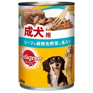 ペディグリー缶 ぺディグリー缶成犬用ビーフ＆野菜と魚入り４００ｇ P11 マースジャパンリミテッド