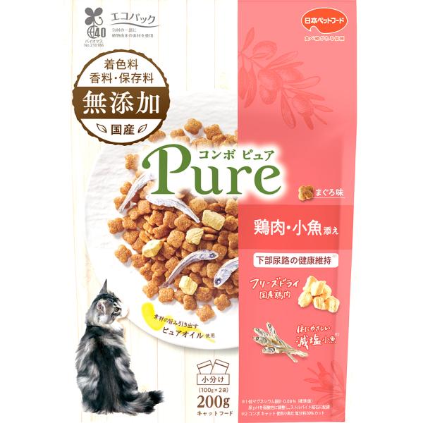 コンボ キャット ピュア まぐろ味・鶏肉・小魚添え キャットフード 日本ペットフード