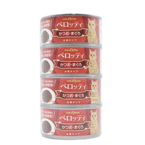 IACL GOLDRING ペロッティ かつお・まぐろ 170G×4 猫缶 猫 缶詰 キャットフード イトウアンドカンパニーリミテッド｜hcgooday