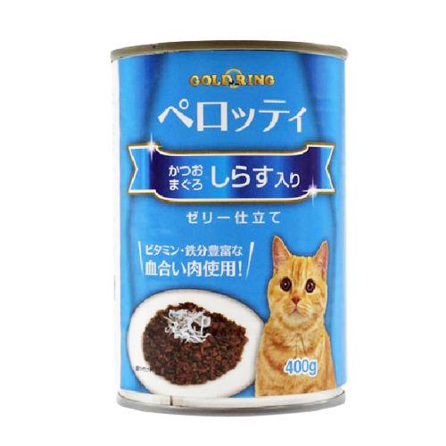 IACL GOLDRING ペロッティ かつお・まぐろ しらす入りゼリー仕立て 400g 猫缶 猫 ...