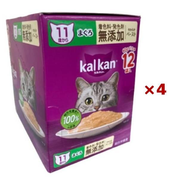 まとめ買い×4個セット マースジャパン カルカン パウチ やわらかペースト 11歳から まぐろ 着色...