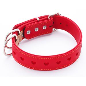 ペティオ Petio BL ハーティ平首輪21 レッド 短毛 小型犬 首輪 革