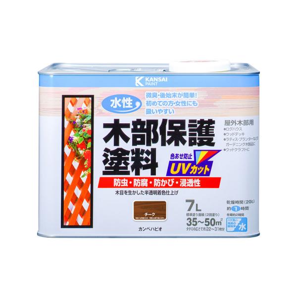 水性 木部保護塗料 チーク 7L カンペハピオ