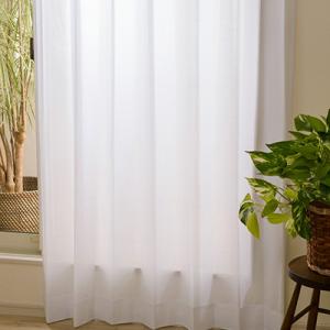 フラワーレース ホワイト 2枚組 サイズ：100×176cm カーテン