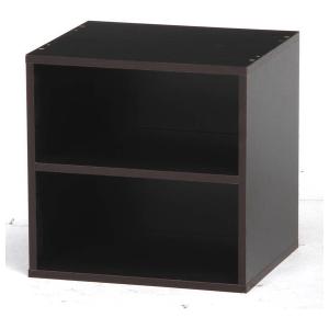 不二貿易 キューブボックス 棚付 ブラウン CB35SH(BR) 81903 (4個まで同一送料)